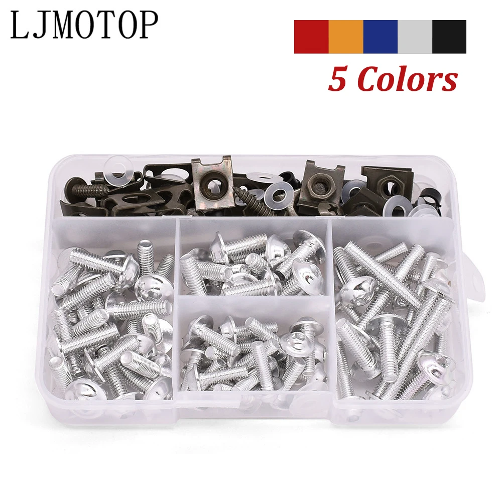 175 шт. Универсальный мотоциклетный обтекатель Болты Винты Гайки комплект