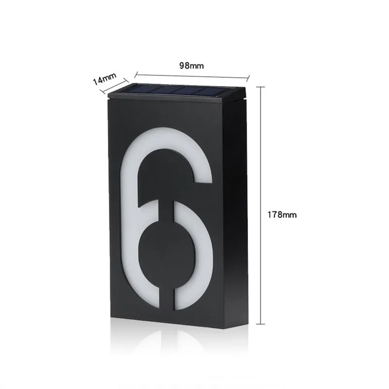 Цифровой светильник на солнечной батарее для дома настенная лампа с 6