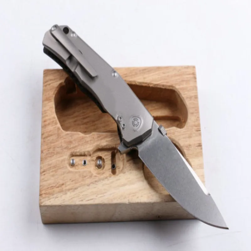 Стальной Лев Складной нож (D2 лезвие) углеродное волокно титановый сплав высокая