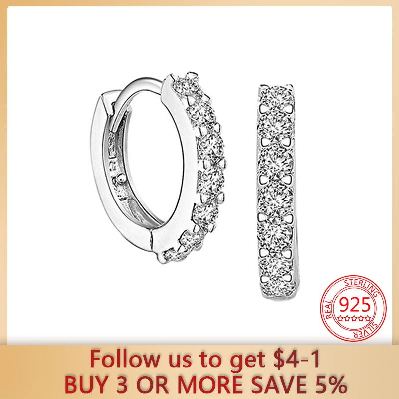 

Женские серьги из серебра 925 пробы с блестящим прозрачным цирконием