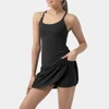 

Exercise Workout Dress with Built-in Shorts Sleeveless Athletic Dresses golf tennis for women