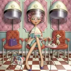 Алмазная 5d картина сделай сам для парикмахерской, полноразмерная вышивка крестиком, полноразмернаякруглая Алмазная вышивка, стразы, художественное украшение