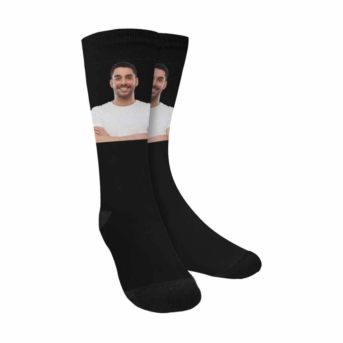

Custom Photo Black Sublimated Crew Socks
