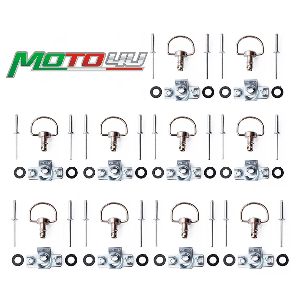 Универсальная быстросъемная D-образная заклепка с заклепками для гонок 14 мм/17