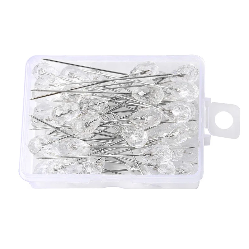 50/100 шт. прямые булавки с кристаллами