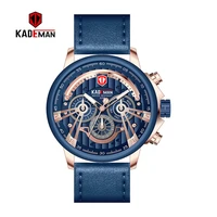 kademan luxury men sport watches military waterproof wrist brand business male date week leather clock relogio masculino