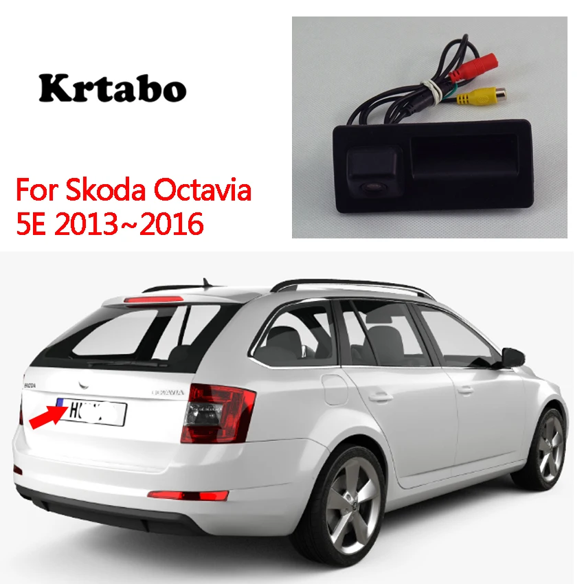 Для Skoda Octavia 5E 2013 2014 2015 2016 Автомобильная камера заднего вида для парковки HD CCD
