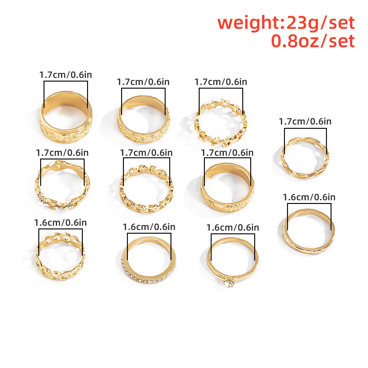 

Women Luxury Rings Ring Finger Knuckle Anillos Acero Inoxidable Mujer Pierscionki Damskie Ring Women with Big Stone Gold