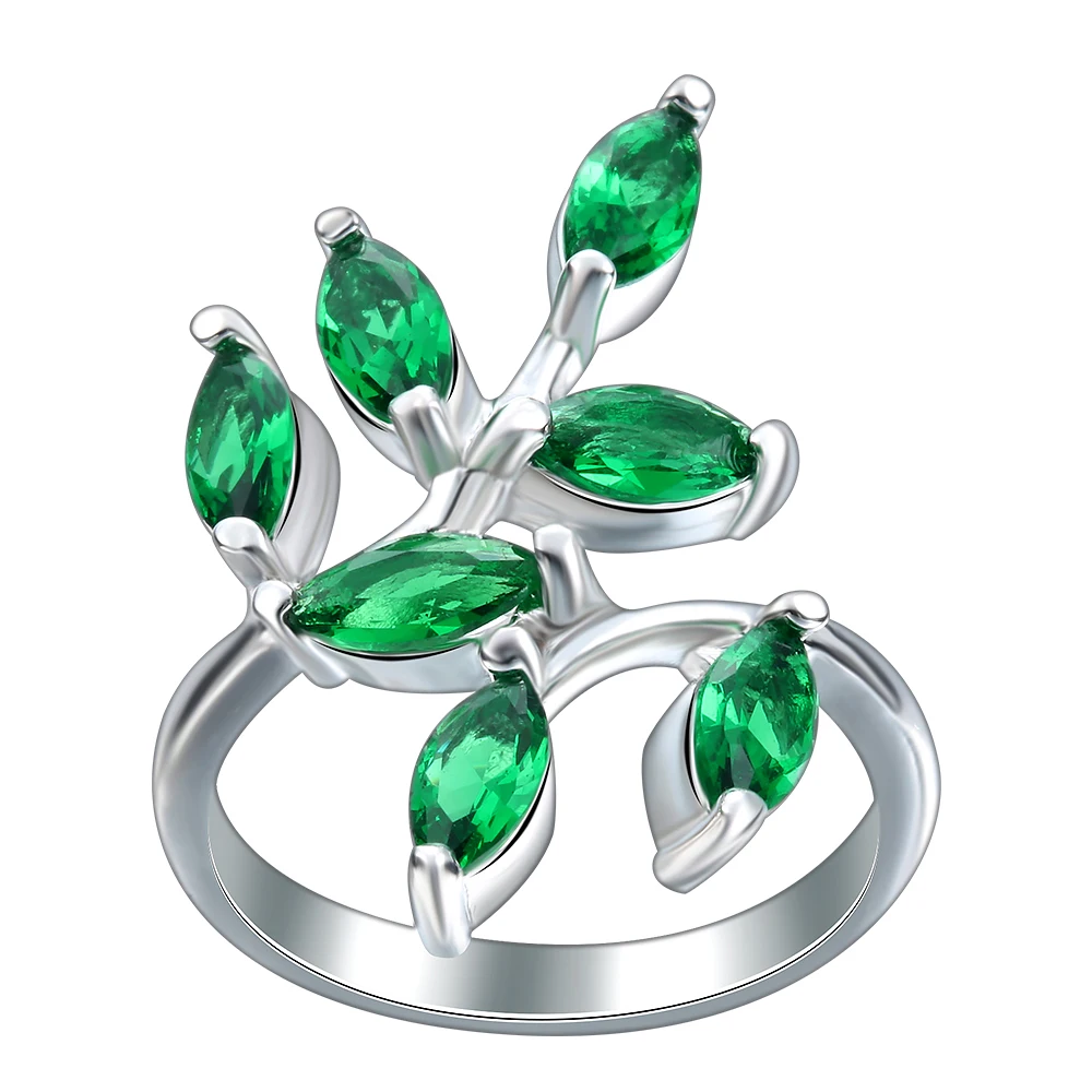 Изысканные CZ стеклянные кольца на заказ Черное золото роскошное зеленое синее