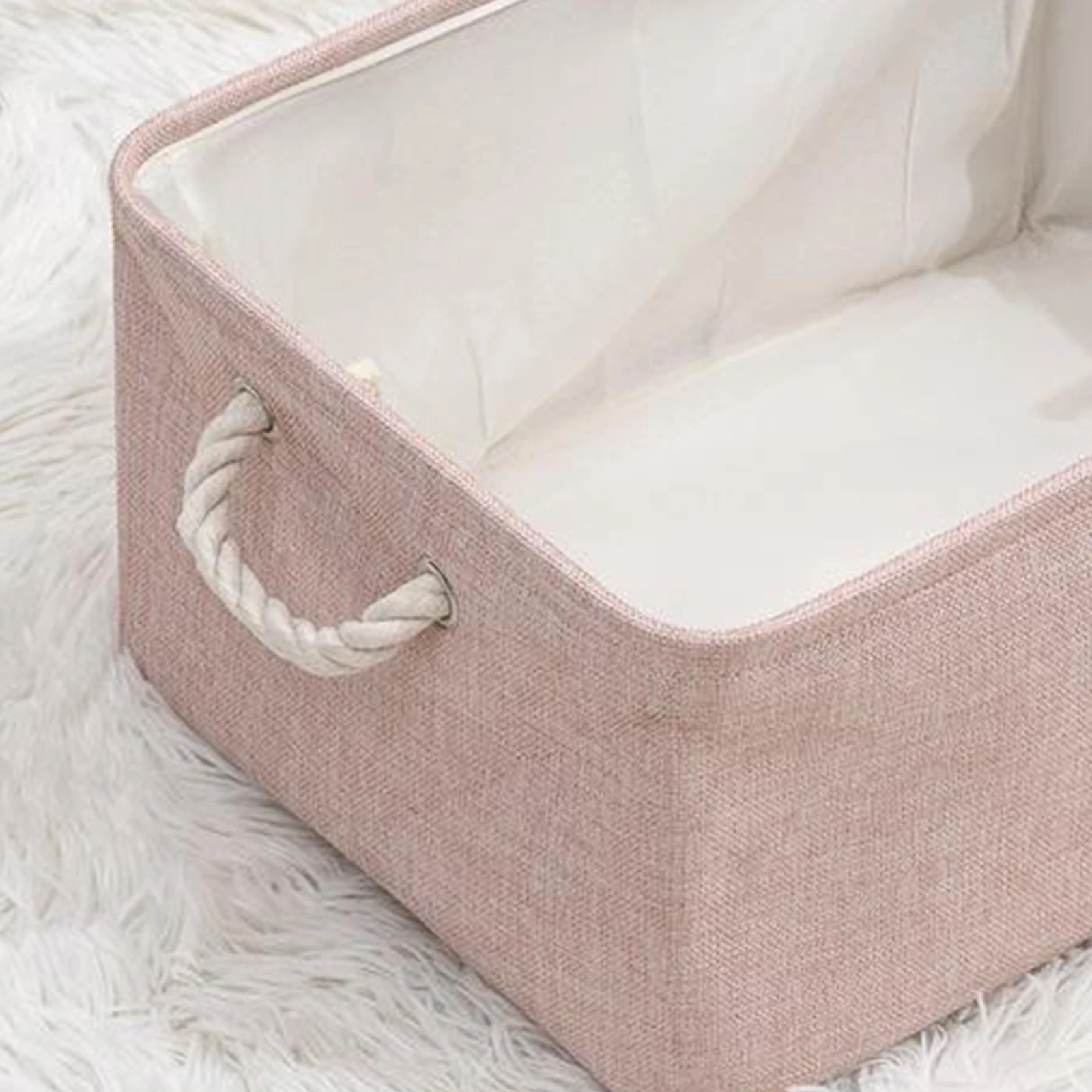 

Fabric Storage Basket Organizer with Handles for Desktop Household Organizer