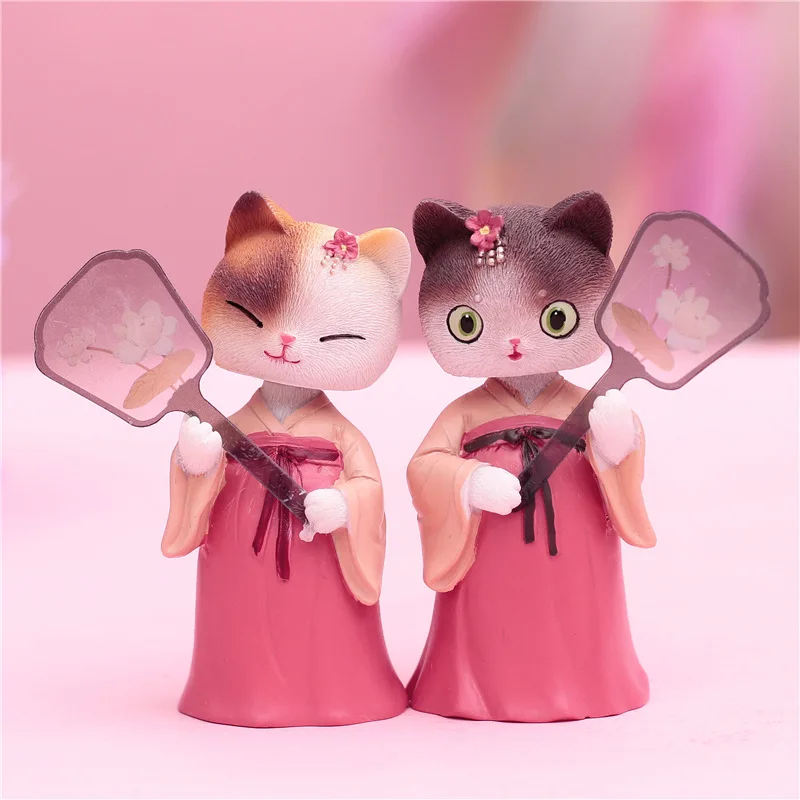 

Глухая коробка новый дворец ретро Hanfu Cat Emperor Cat Box Decoration аксессуары для украшения дома современный счастливый кот