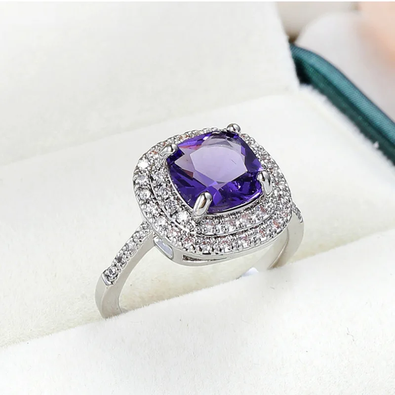Женское кольцо с драгоценным камнем Anillos Yuzuk обручальное натуральным Сапфиром И