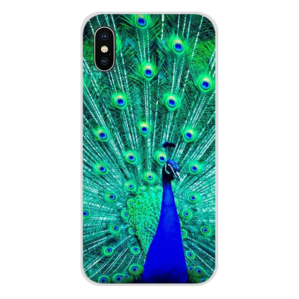 Аксессуары чехол для телефона с голубыми зелеными перьями павлина Samsung A10 A30 A40 A50