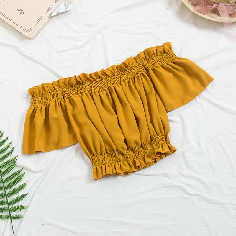 Женский комплект одежды из двух предметов топ в складку и плиссированные штаны с