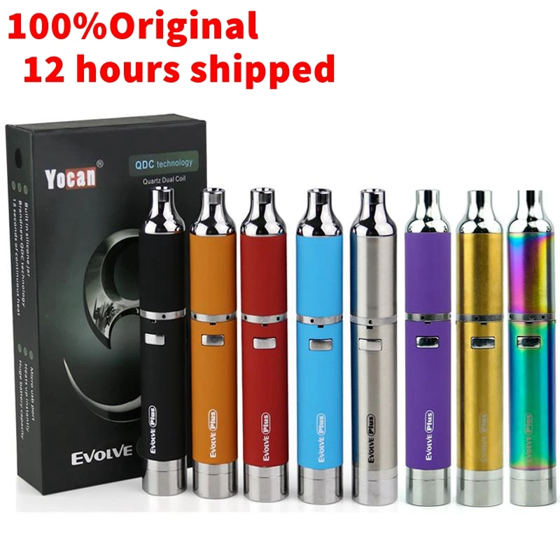 

Original Yocan Evolve Plus Dry Herb Dab Wax Kit With QDC Coil 1100mAh Battery Vaporizer Electronic Cigarettes Kits