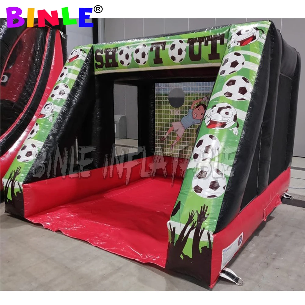 

Portable PVC 12x12ft inflatable football penalty shootout inflatable soccer goal post kick games target for rental business