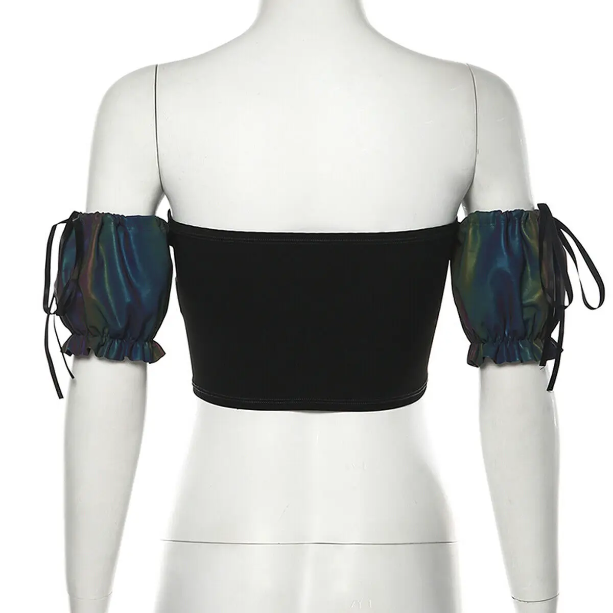 Осенняя новинка Модный женский цветной топ на бретелях для девочек блузка с