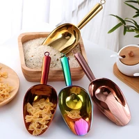 widely use durable stainless steel ice cube shovel grain dried fruit scoop stable candy shovel creative for daily life