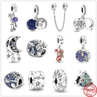 2021 новый оригинальный Шарм pandora Galaxy Космос астронавт ракета Шарм-бусина подходит для браслета Пандоры ожерелье безделушка Сделай Сам женские ювелирные изделия