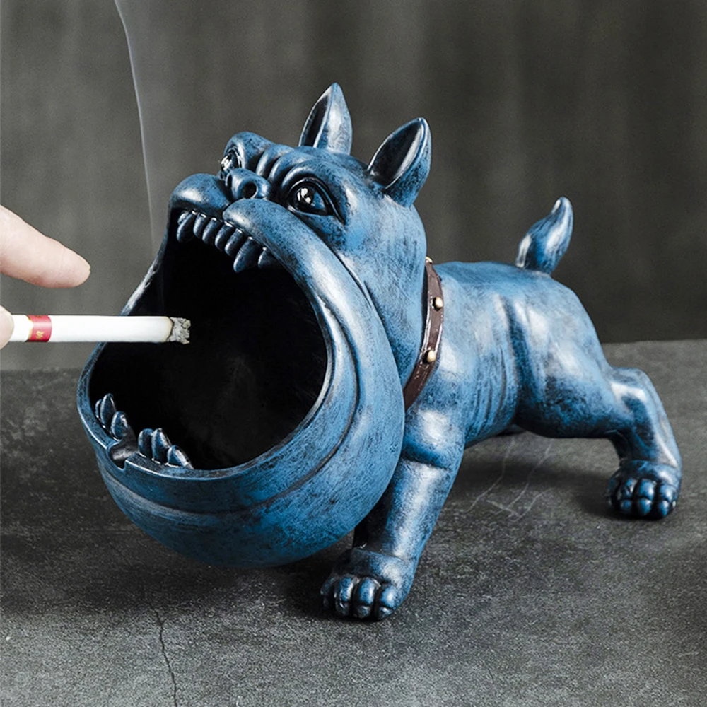 

Resin Cartoon Dogs Ashtray Anti-ash Car Large Capacity Ashtray Living Room Office Decoration for Father's Day Gift Home Decor