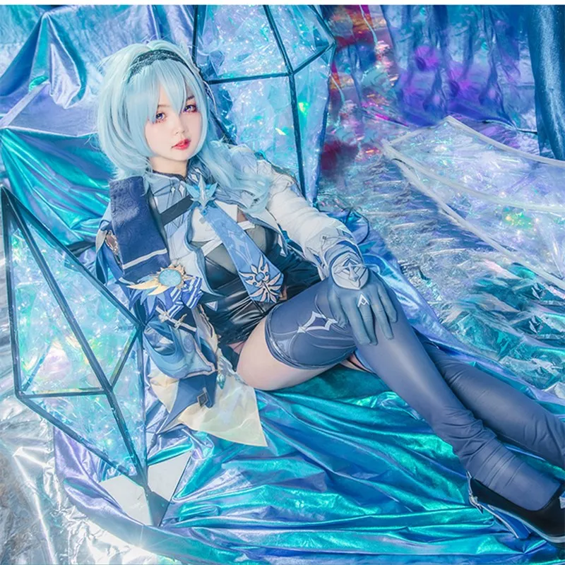 

Manles Genshin Impact Eula Game Cosplay Costume Eula Anime Girl