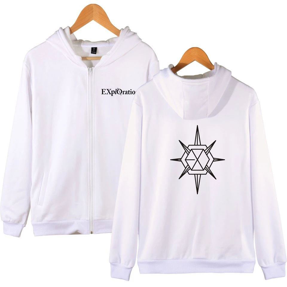 Толстовка EXO 2019 с принтом на молнии изображением планеты #5 милые женские/мужские