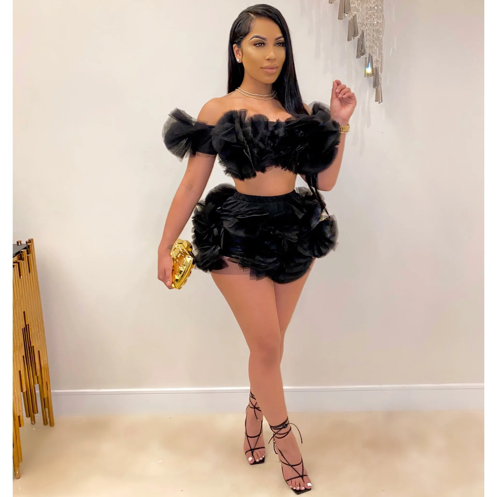 Комплект с юбкой принтом бабочки комплект из двух предметов Женская