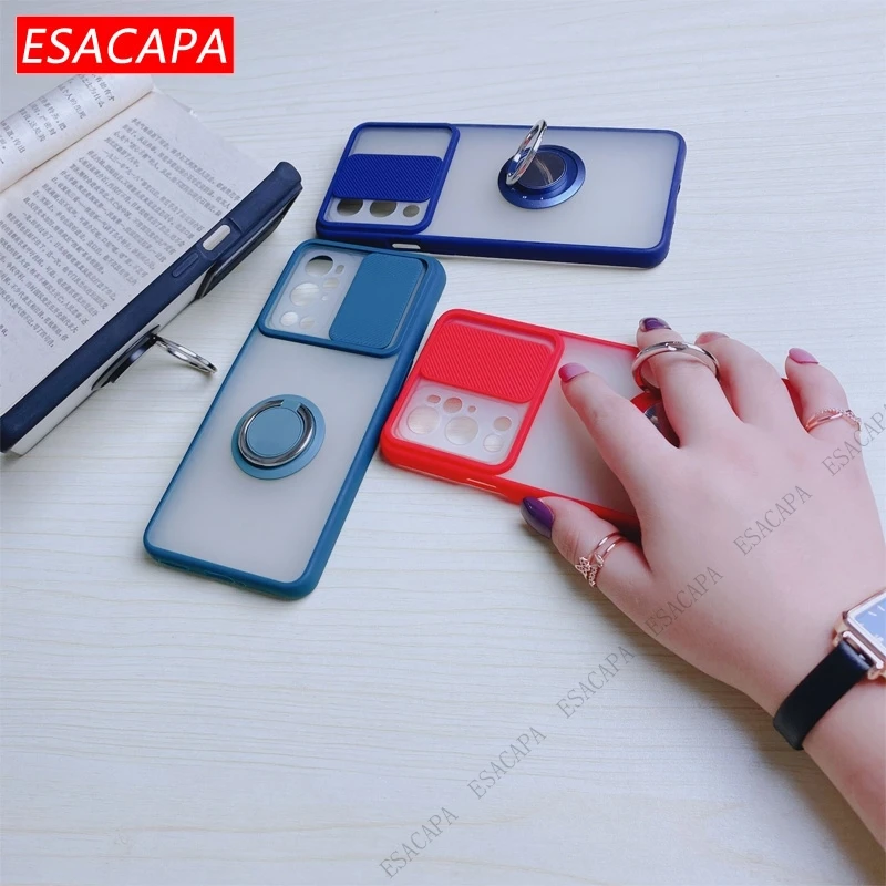 candy colors slide camera lens protection phone case for oneplus 9 pro clear ring stand holder anti fall case for oneplus le2121 free global shipping
