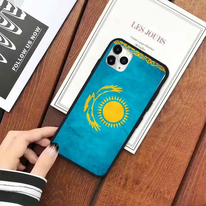 

Kazakhstan flag art design pattern luxury design Phone Case shell for iPhone 11 12 pro XS MAX 8 7 6 6S Plus X 5S SE 2020 XR