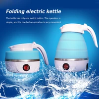 600w compact electric kettle silicone foldable portable travel hot water heating boiler tea boiling pot home electric use suppli