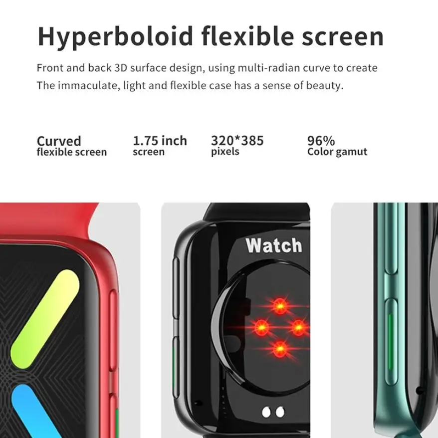 Изогнутый экран Bluetooth Смарт-браслет Управление вызовами музыка пульсометр