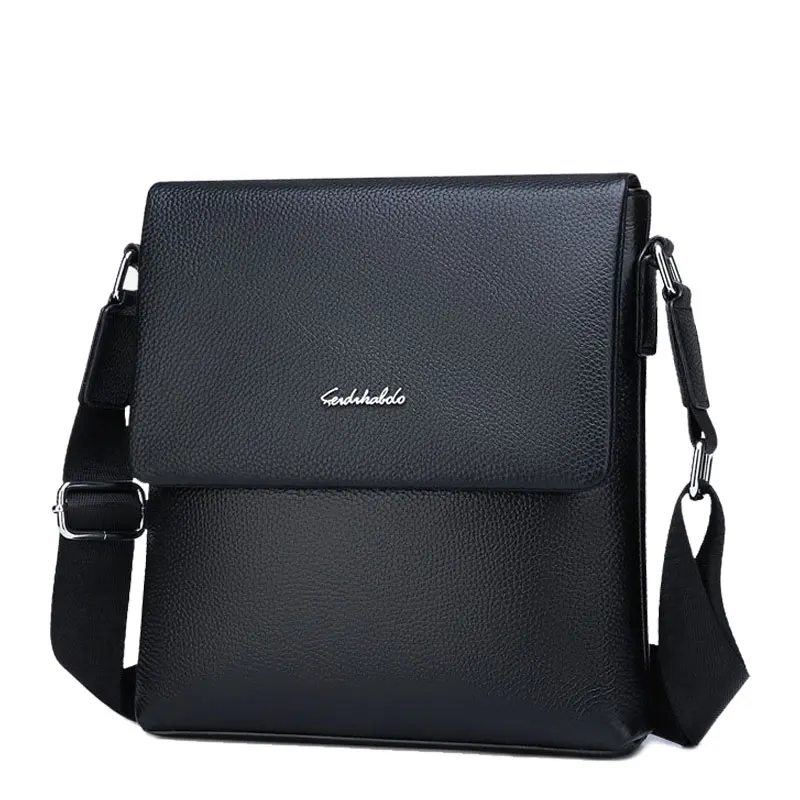 

Genuine Leather Men Shoulder Messenger Bag for Ipad Business Bags Man Casual Single Pocket Travel Crossbody Bag Large Capacity