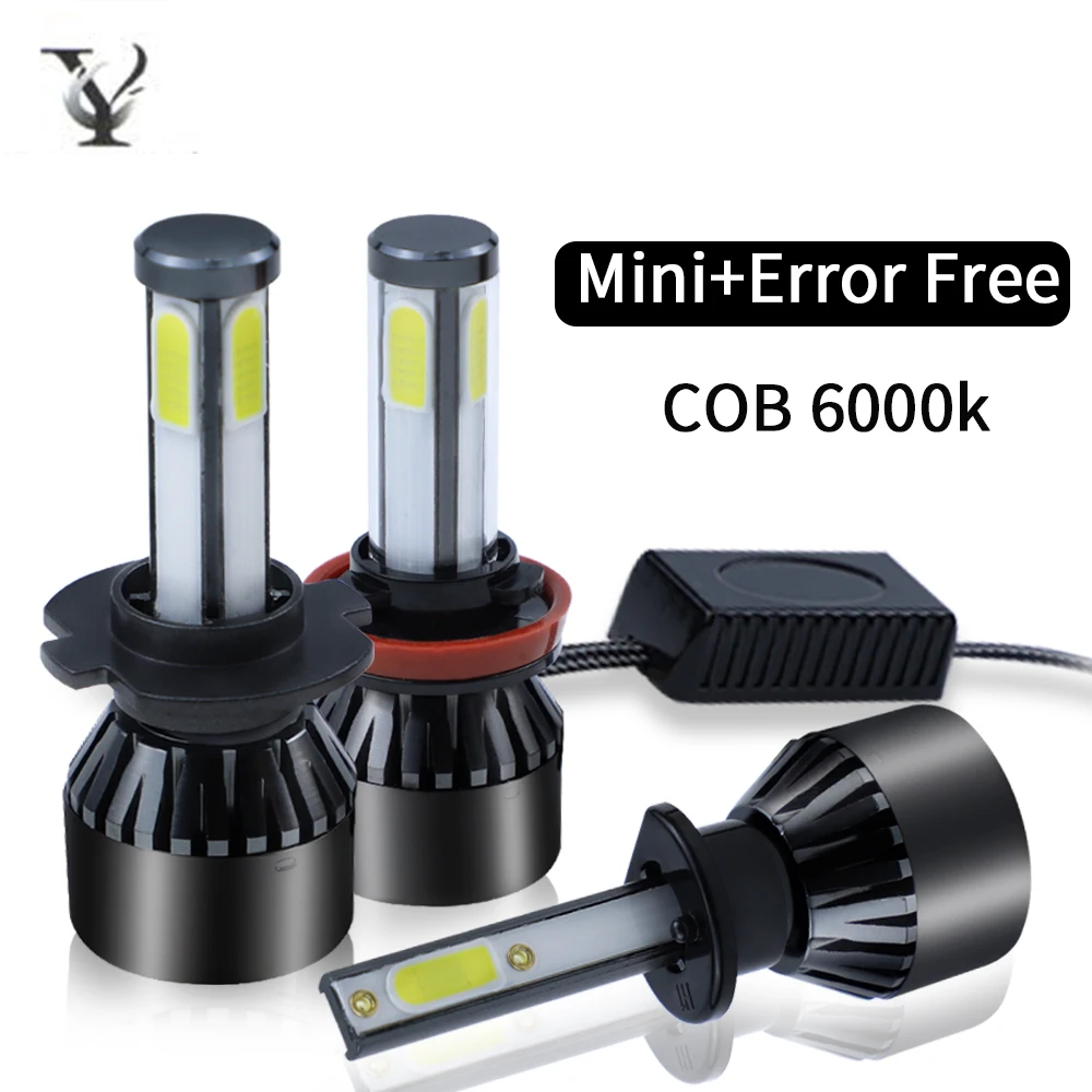 Super Bright H7 Mini Led Headlight Bulbs H4 H1 H11 H8 H9 9005 HB3 H10 9006 HB4 9012 HIR2 Hi-Lo Beam Auto Headlamp Light Canbus