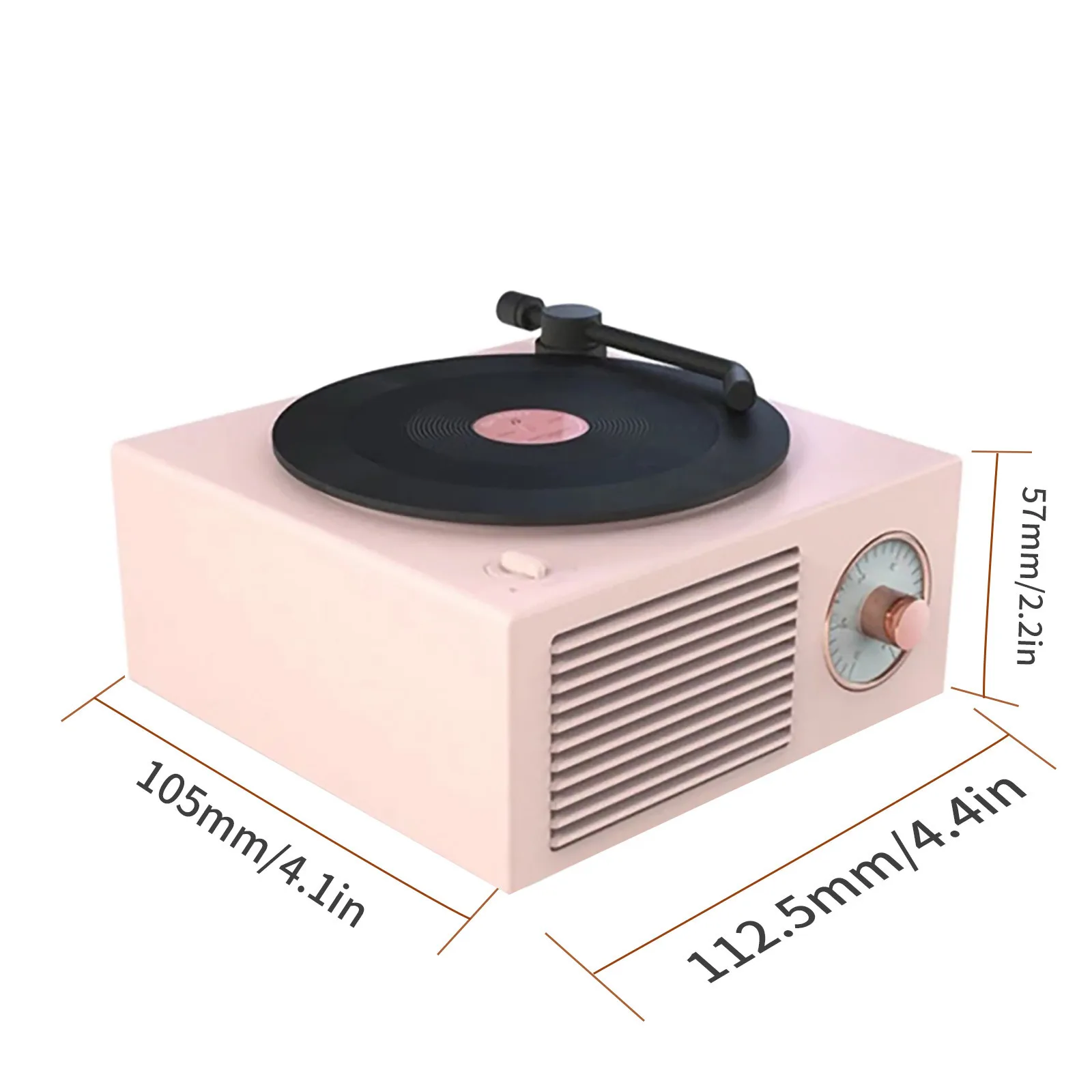 

Wireless mini Bluetooth card speaker with vinyl record player appearance speakers Retro Radio Desktop Card AUX Audio speaker