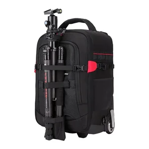 vnelstyle professional dslr camera trolley suitcase bag video photo digital camera luggage travel trolley backpack on wheels free global shipping