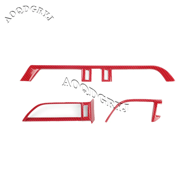 

Red Carbon Fiber Look Air-conditioning Exhaust Outlet Vent Moulding Trim Covers set 3pcs For Lexus ES350 ES300h 2019-2020