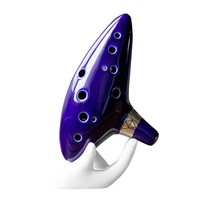 ocarina with song book 12 hole alto c ocarinas play gift with display stand protective bag qw