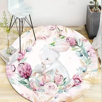 5 sizes modern home decorative round carpet fashion cartoon pictures printed round area rugs parlor bedroom floor mat anti slip
