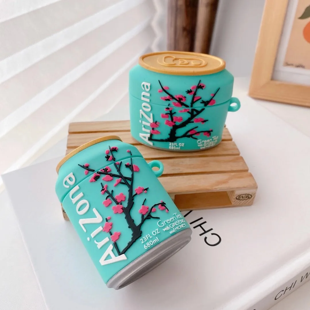 3D чехол для наушников Sakura Cold Tea Drink подходит Airpods Pro 1 2 зарядки защитная коробка