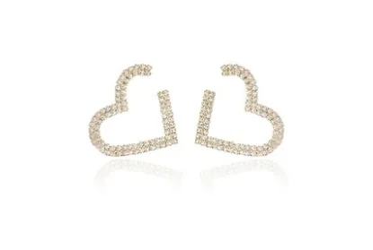 Простые серьги в европейском и американском стиле милые с металлической линией