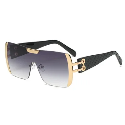 

One-piece Sunglasses For Men And Women Metal Sunglasses Europe And America Leisure And Fashion Street Photography Style 2021
