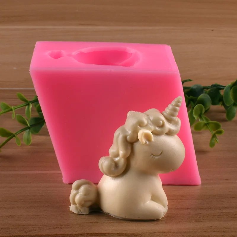 Силиконовые формы для мыла милые в виде единорога медведя инструменты украшения