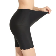 Pantalon de sécurité pour femmes, grande taille 4XL, jupe sans couture, short taille haute, Boxer doux et confortable, culotte, sous vêtements pour dames  (4)