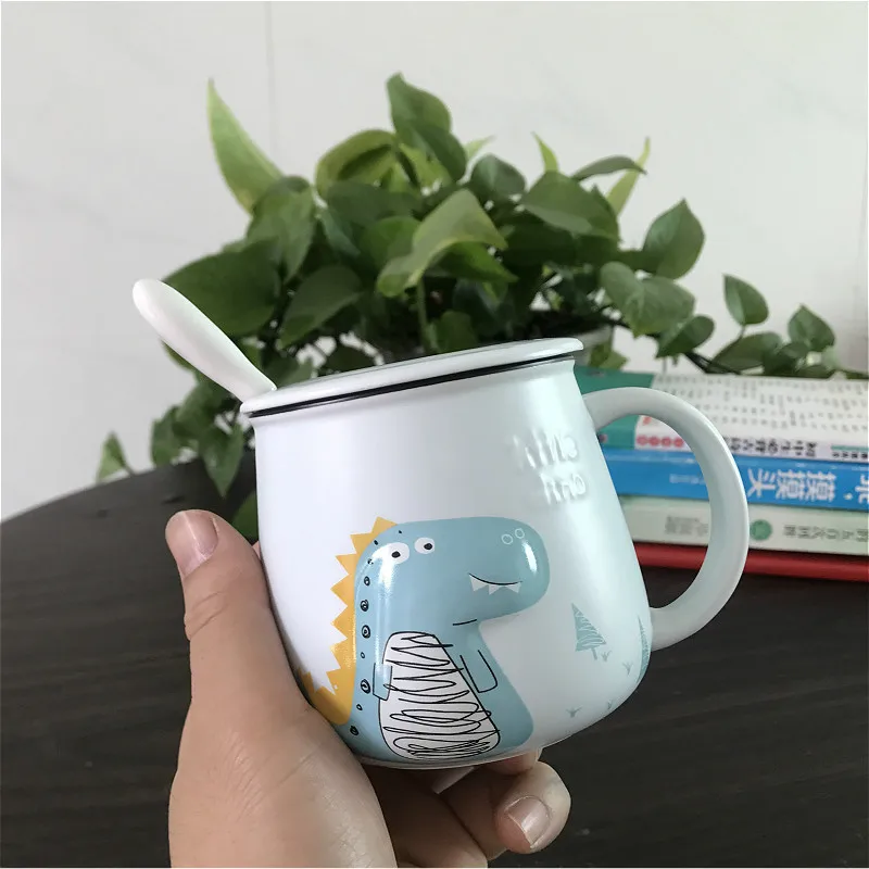 

cute cartoon Dinosaur crocodile style home child water ceramic mug 0407-7
