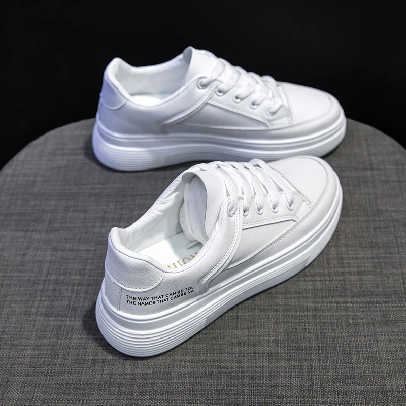 

New Platform Shoes Women Fashion Sneakers Spring Autumn Woman Flats Shoes Ladies White Shoes Casual Low Cut Student Trainers