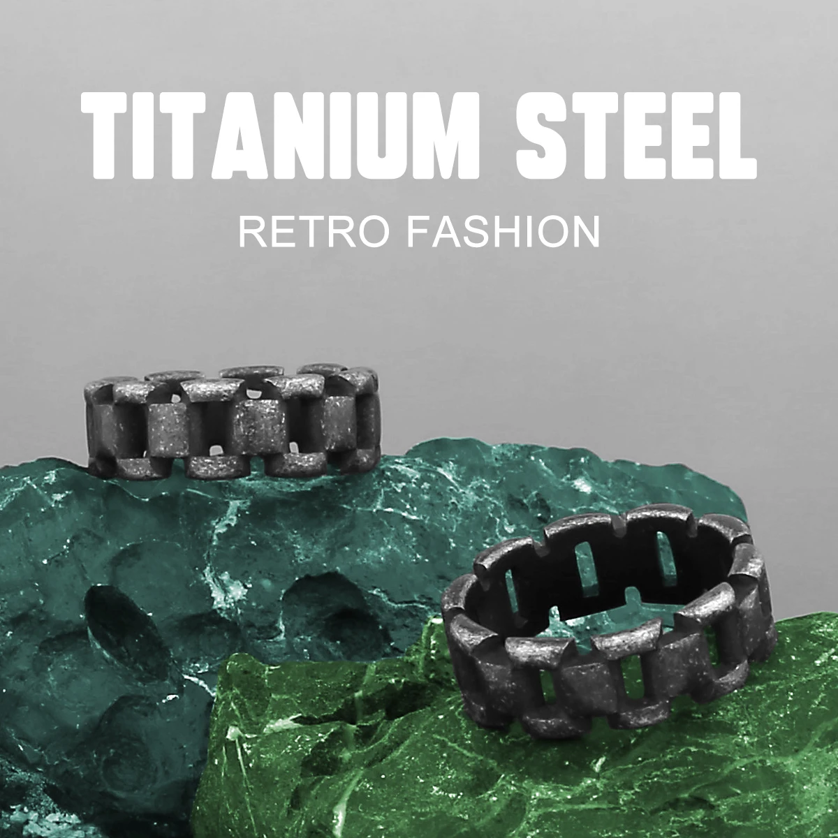 

316L Stainless Steel Retro Bicycle Chain Men's and Women's Ring Fashion High-quality Gifts Gifts Wholesale