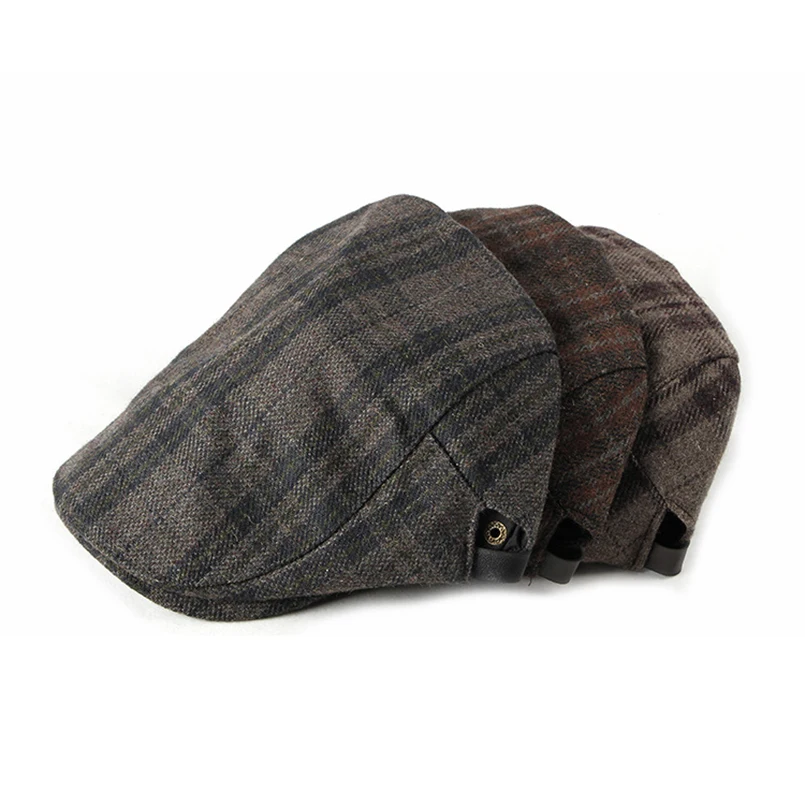 Men Berets Felt Beret Hat Men British Plaid Caps Fashion Painter Hats Women Casual Checkered Berets French Hat Women Beret Hat