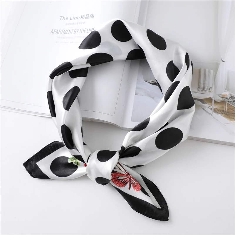 

Classic Dot Headbands for Women Fashion Square Scarf Scrunchies Bandana Hair Ribbon Bands Female Hair Accessories Headware 2021