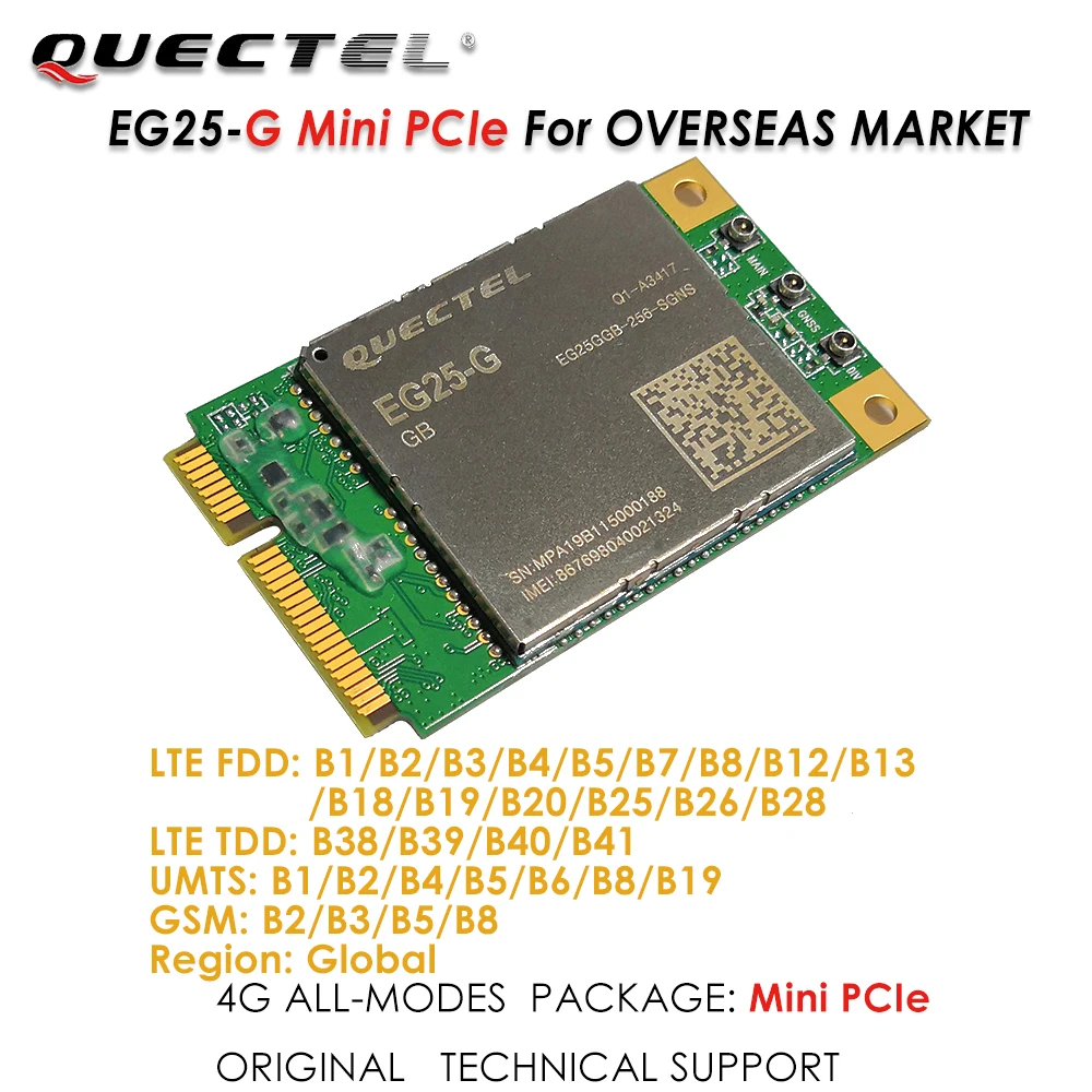 EG25 G Mini PCIe Global 4G LTE промышленный модем FDD B1/B2/B3/B4/B5/B7/B8/B12/B13/B28| |