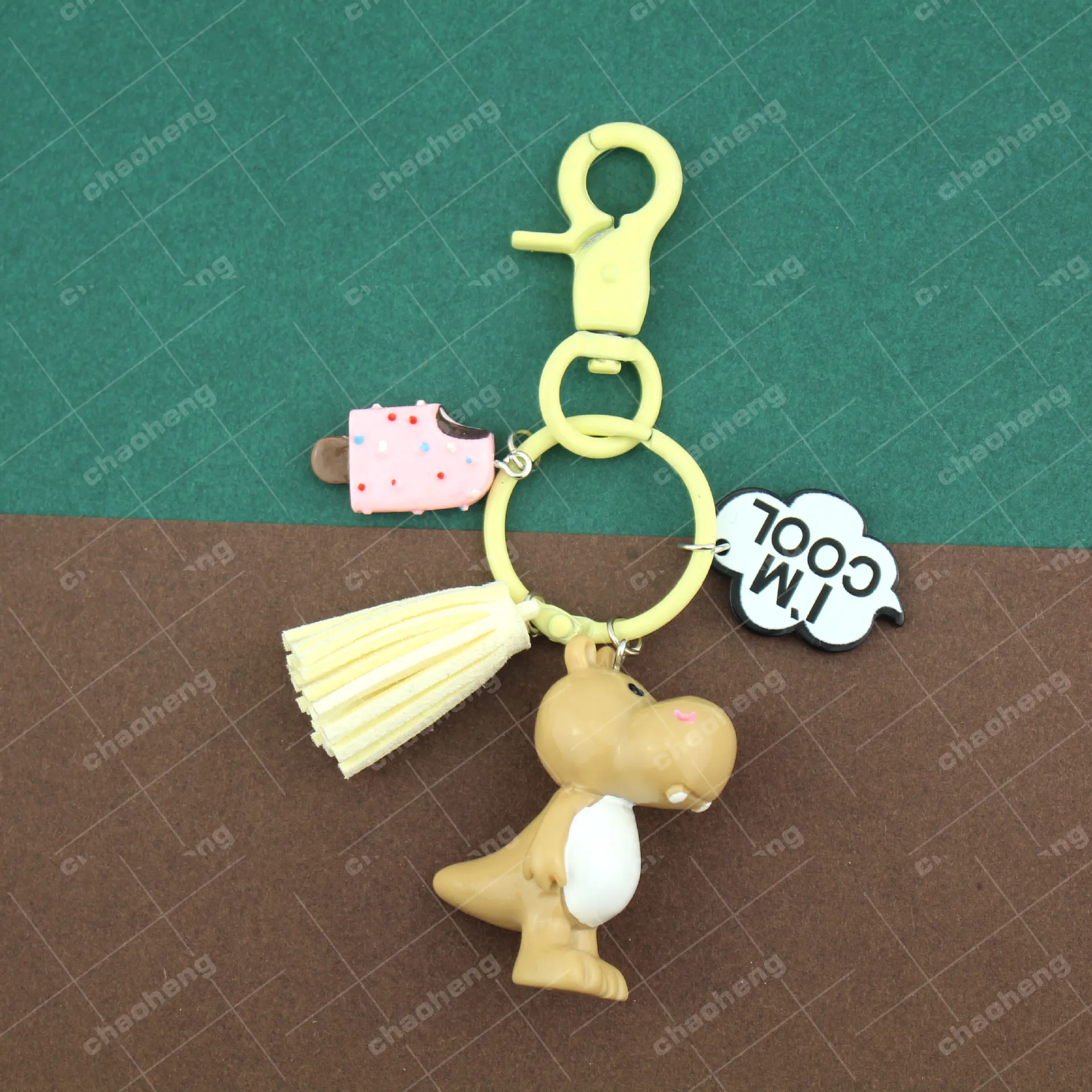 

Cute Cartoon Dinosaur Keychain Lovely Schoolbag Backpack Decorations Pendant Women Bag Charm High quality fashion Key Ring